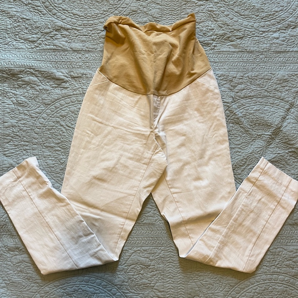 Motherhood Maternity white ankle pants